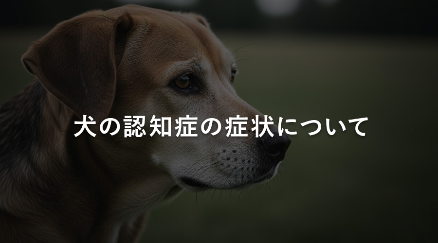 犬の認知症の症状について